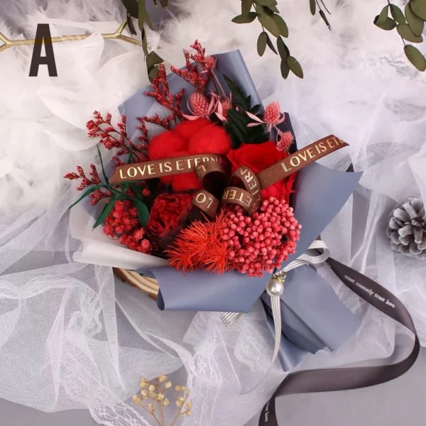Real Flower Preserved Rose Bouquet LED 2019 | Valentine | Gift Box