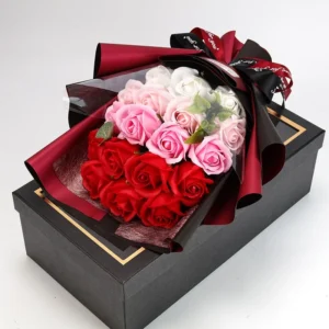 18 Gradient Roses Bouquet Boxes Soap Flower Valentines Cute Creative Surprise Gift